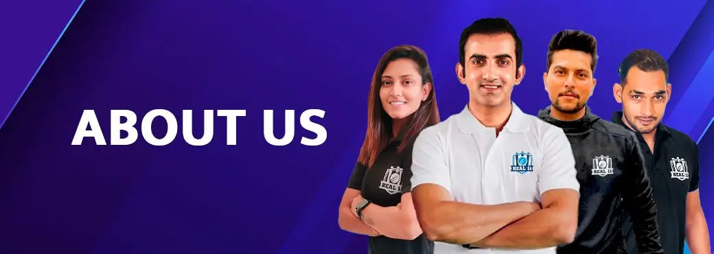 About us banner from the Real11 site.